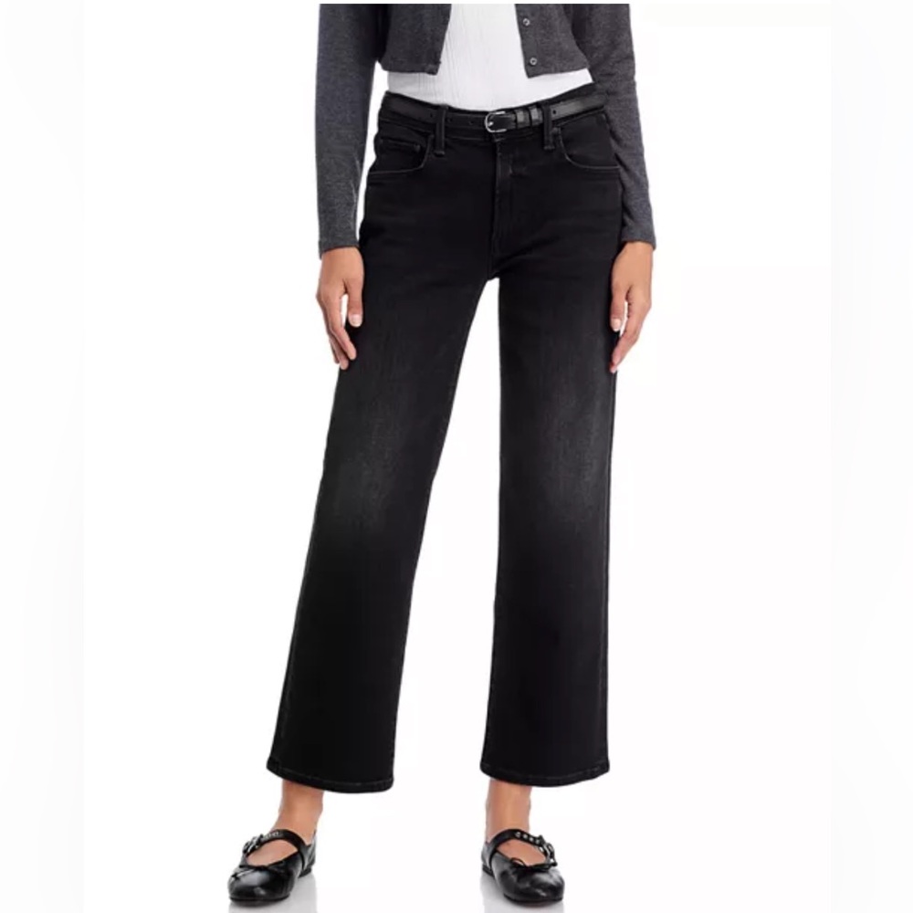 MOTHER Black Straight-Leg Jeans